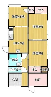 福岡県大牟田市大字歴木【一戸建】の間取り