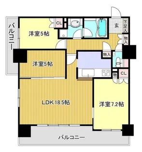 パークホームズ北4条知事公館前【10階】の間取り