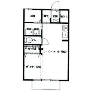 ヴィラ フィオーレ【202号室】の間取り
