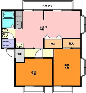 愛知県豊橋市つつじが丘2丁目【アパート】の間取り