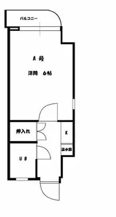 ハートイン尼ヶ坂【4C号室】の間取り