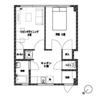 山王マンション【308号室】の間取り