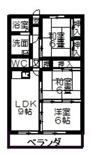NO6山一ビル【301号室】の間取り