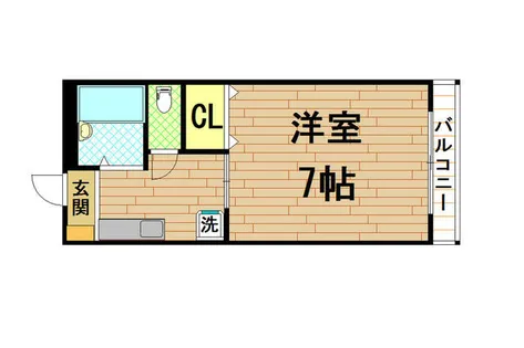 甲南山手フラッツ【1階】の間取り