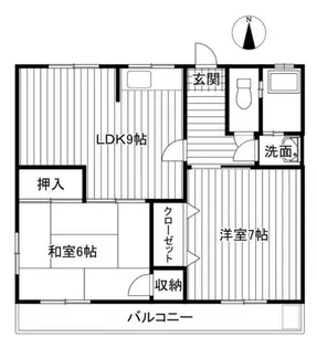 ヴィラージュシンワ【201号室】の間取り