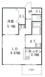 新琴似野村ビル【202号室】の間取り