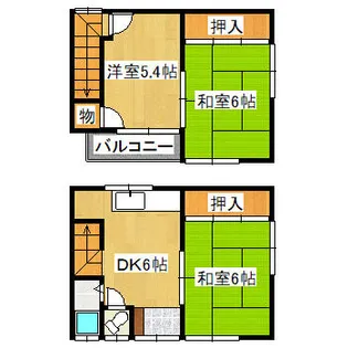 兵庫県宝塚市大成町【テラスハウス】の間取り