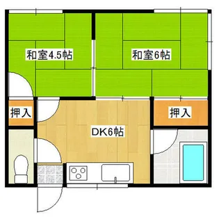 華清コーポ【102号室】の間取り