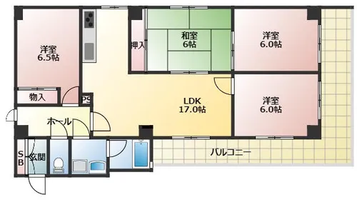 ライオンズマンション御影第5【203号室】の間取り