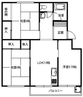 大阪府箕面市瀬川1丁目【マンション】の間取り