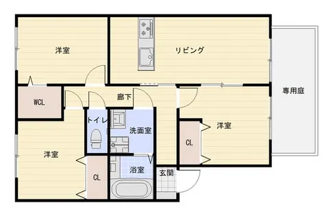 グランモア堂本【1階】の間取り
