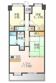 福岡県大牟田市山上町【マンション】の間取り