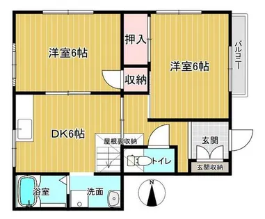松浜ロッジ【2階】の間取り