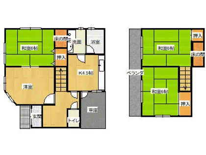 兵庫県三田市三輪4丁目【一戸建】の間取り