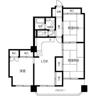リバーサイドみやこし【4階】の間取り