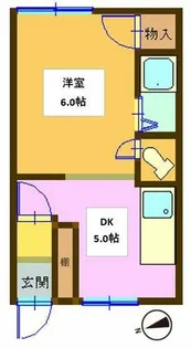 オリス滝川【206号室】の間取り