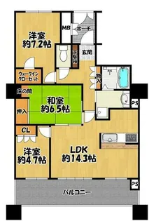 兵庫県神戸市長田区大橋町6丁目【マンション】の間取り