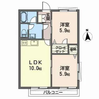 カーサベルデⅢ【2階】の間取り