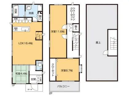 大阪府八尾市桜ヶ丘1丁目【一戸建】の間取り