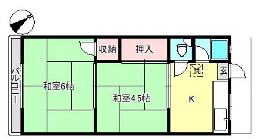 長者ハイツ【2階】の間取り
