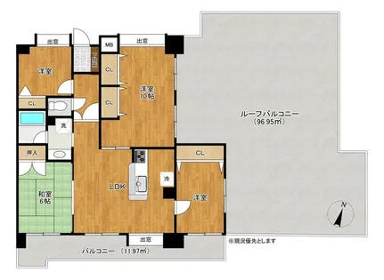 JGMヴェルデ加布里駅前【9階】の間取り