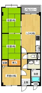 セントラルハイツ【3階】の間取り