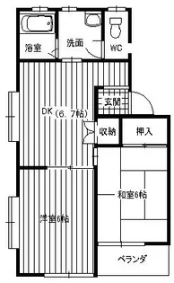 バードヒル東奥Ⅱ【2階】の間取り