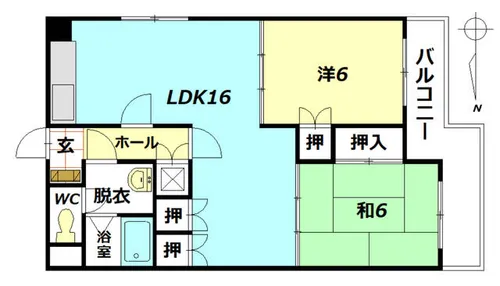 アーバンライフコート大池【104号室】の間取り