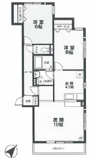 ヒルズK【102号室】の間取り