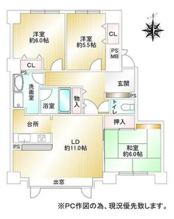 ダイアパレス中島公園第2【4階】の間取り