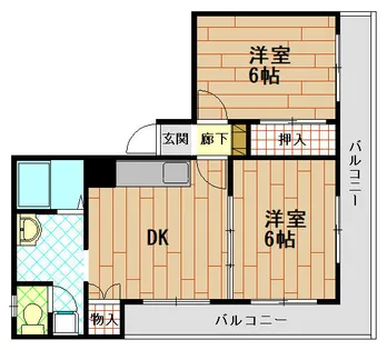 サンシャトー三宮【4階】の間取り