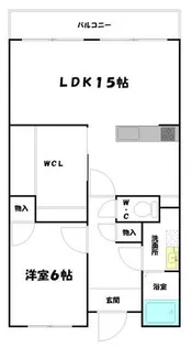 ヌーベルバーグイヌイ【303号室】の間取り