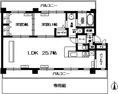 メゾンアーデン【1階】の間取り