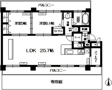 メゾンアーデン【1階】の間取り