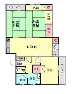 アンシャンテ八幡西【2階】の間取り