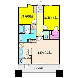 リーガル福島駅前【13階】の間取り
