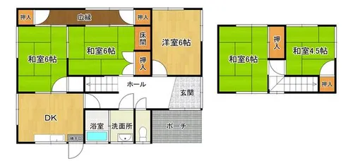 福岡県北九州市小倉南区沼緑町1丁目【一戸建】の間取り