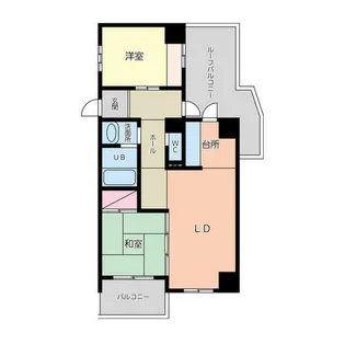 パレス小倉【4階】の間取り