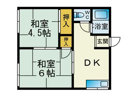 コーポ平原【1階】の間取り