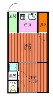 美保マンション【3階】の間取り