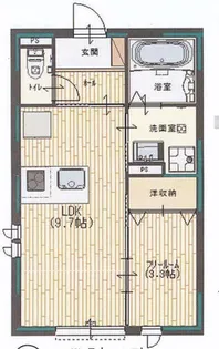 Kレジデンス駅前通【1階】の間取り