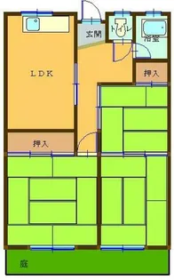 安達マンション【102号室】の間取り
