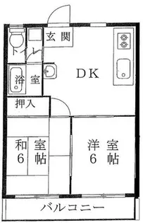 高畑パークハイツ【202号室】の間取り