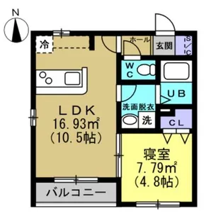 愛知県海部郡蟹江町本町11丁目【アパート】の間取り