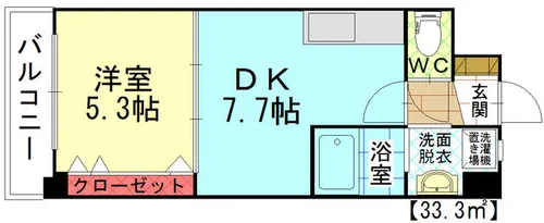 ルミエドール戸畑【4階】の間取り