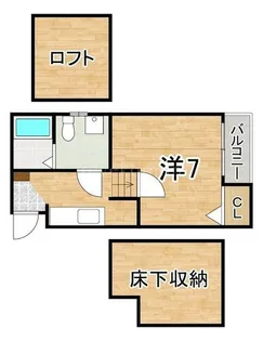 福岡県福岡市中央区地行2丁目【アパート】の間取り