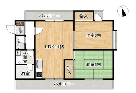 南町ハイツ【2階】の間取り