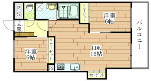 ホンダクリオビル【504号室】の間取り