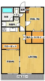 ロックベアーヒルズⅢ【B202号室】の間取り
