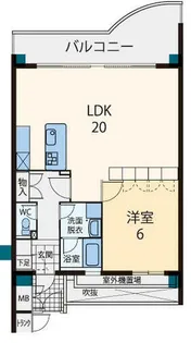 奈良県橿原市中曽司町【マンション】の間取り